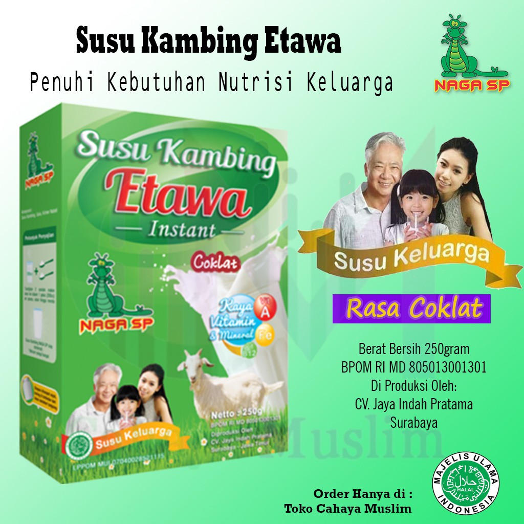 

SUSU KAMBING ETAWA RASA COKLAT 250gram