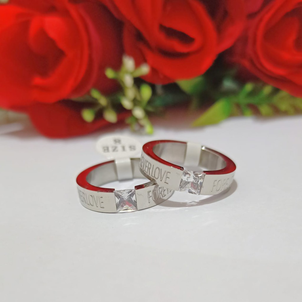 CINCIN TITANIUM PRIA &amp; WANITA TERLARIS MOTIF BAHAN TITANIUM TIDAK LUNTUR, TIDAK KARAT | COD