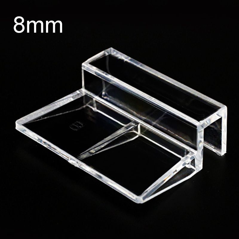 10pcs Klip Holder Tutup Tangki Akuarium Ikan Bahan Akrilik Ukuran 6mm/8mm/10mm