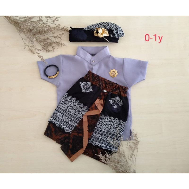 0-8 tahun SET PAKAIAN ADAT BALI ANAK baju+kamen+udeng setengah jadi