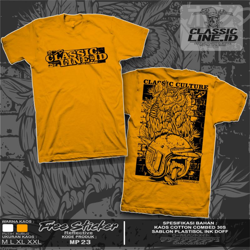 Kaos cb gl mp tiger c70 Kaos Keluarga Honda Terbaru murah berkualitas brand classicline id MP 23