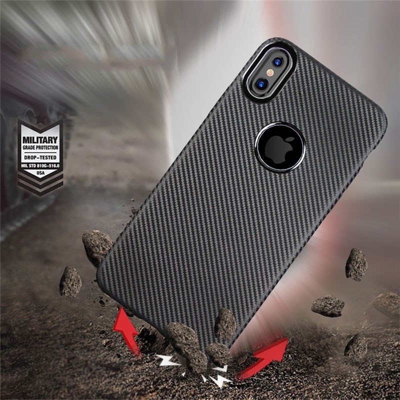 Silicone Slim Fit Full Carbon Fiber Iphone 7 8 7+ 8+ Se2 X XR XS MAX 11 12 pro max mini Case Cover