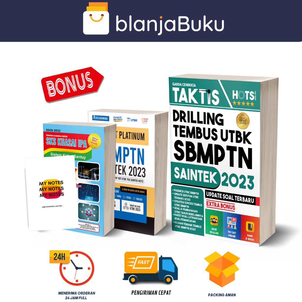 Jual Paket Hemat 3 Buku Sbmptn 2023 Taktis Drilling Tembus Utbk Saintek Sks Ipa Try Out