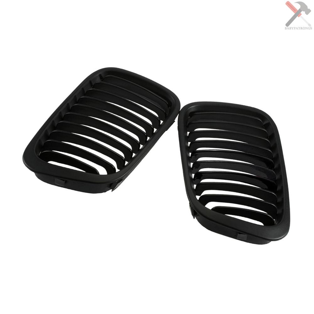 2Pcs Grill Depan Warna Hitam Matte Untuk BMW E46 3 Series 4 Pintu 1998-2001