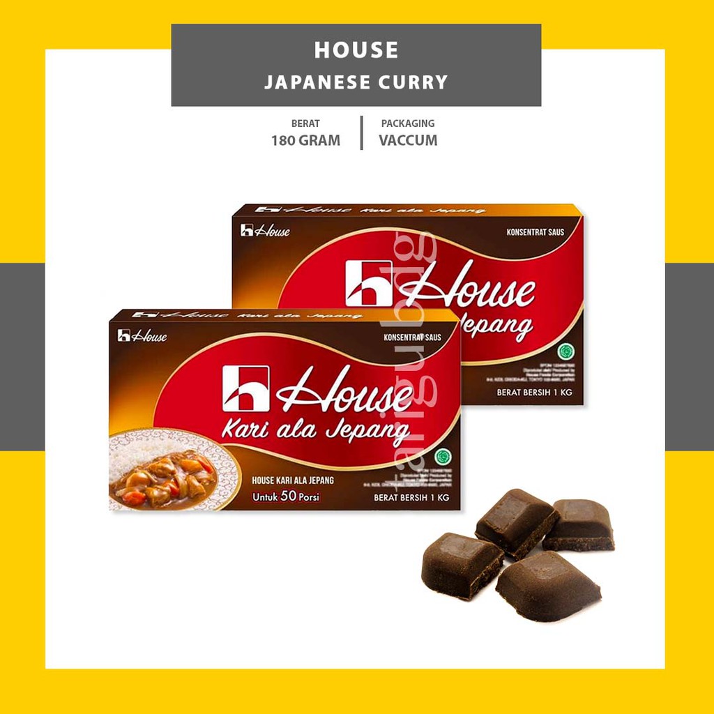 KARI JEPANG HOUSE 180GR CURRY INSTANT BLOCK KARI INSTAN HALAL BUMBU NASI KARI KARI BLOK