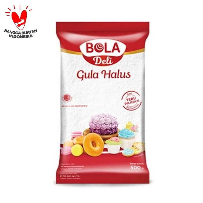

tepung gula halus bola deli pink premium 500