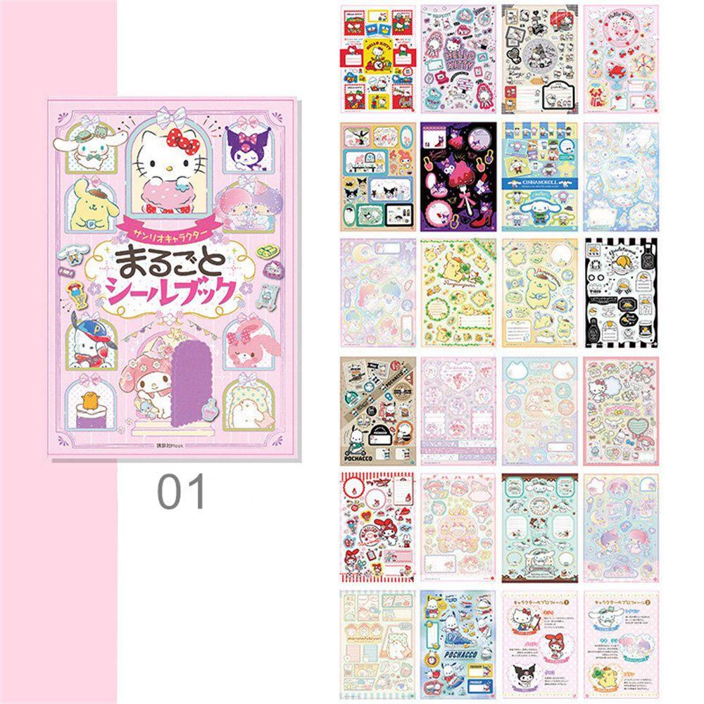 LANFY Japanese Sticker Book Planner Cartoons Sticker Decorative Stickers Kawaii Journal Stationery Album Stick DIY Diary 24 Sheets Scrapbooking