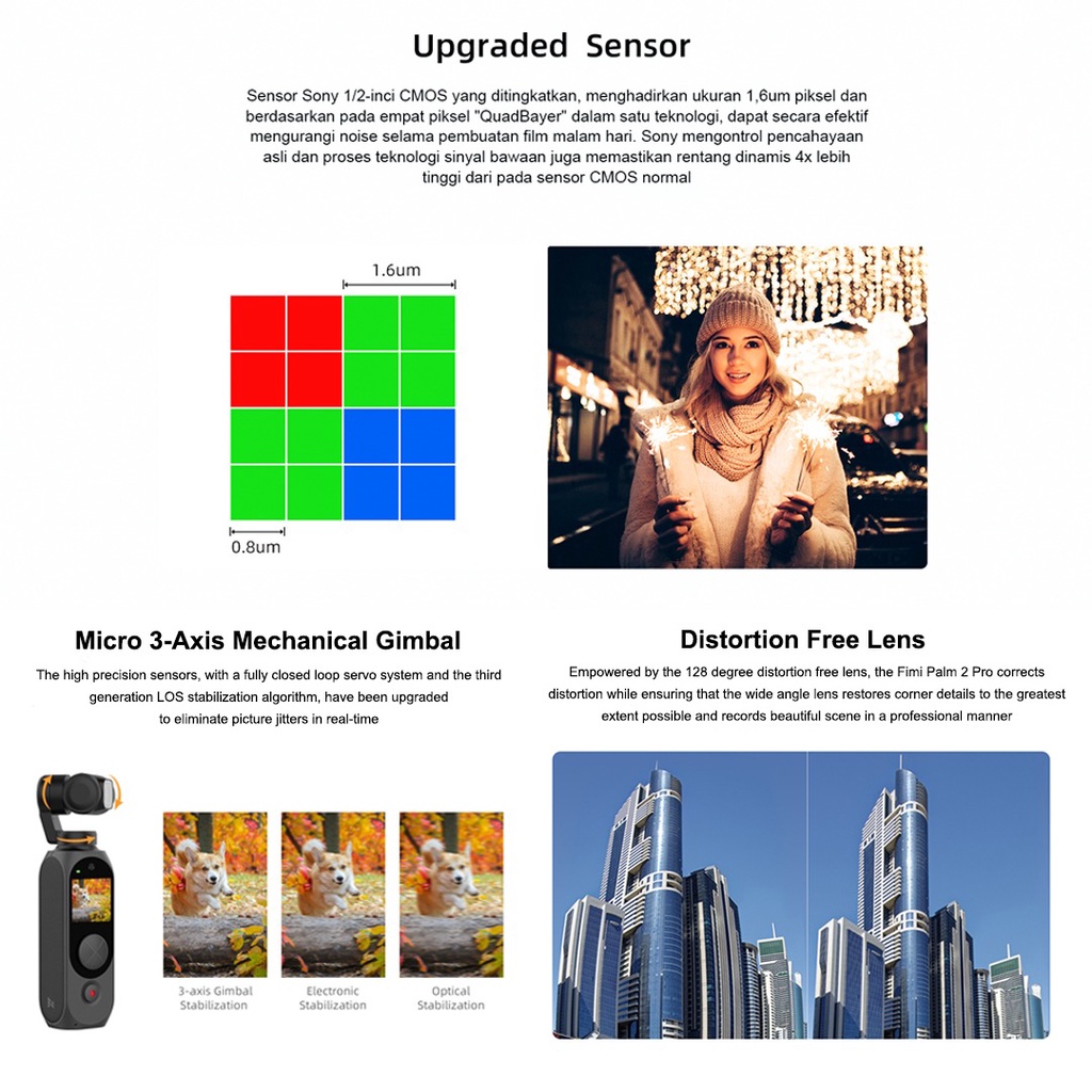 FIMI Palm 2 Pro 3-axis 4K 1/2