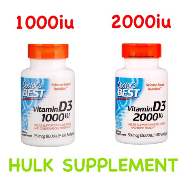 Doctor’s doctor best vitamin d3 vit d3 vitamin d vit d 1000iu 1000 iu / 2000iu 2000 iu isi 180 sg
