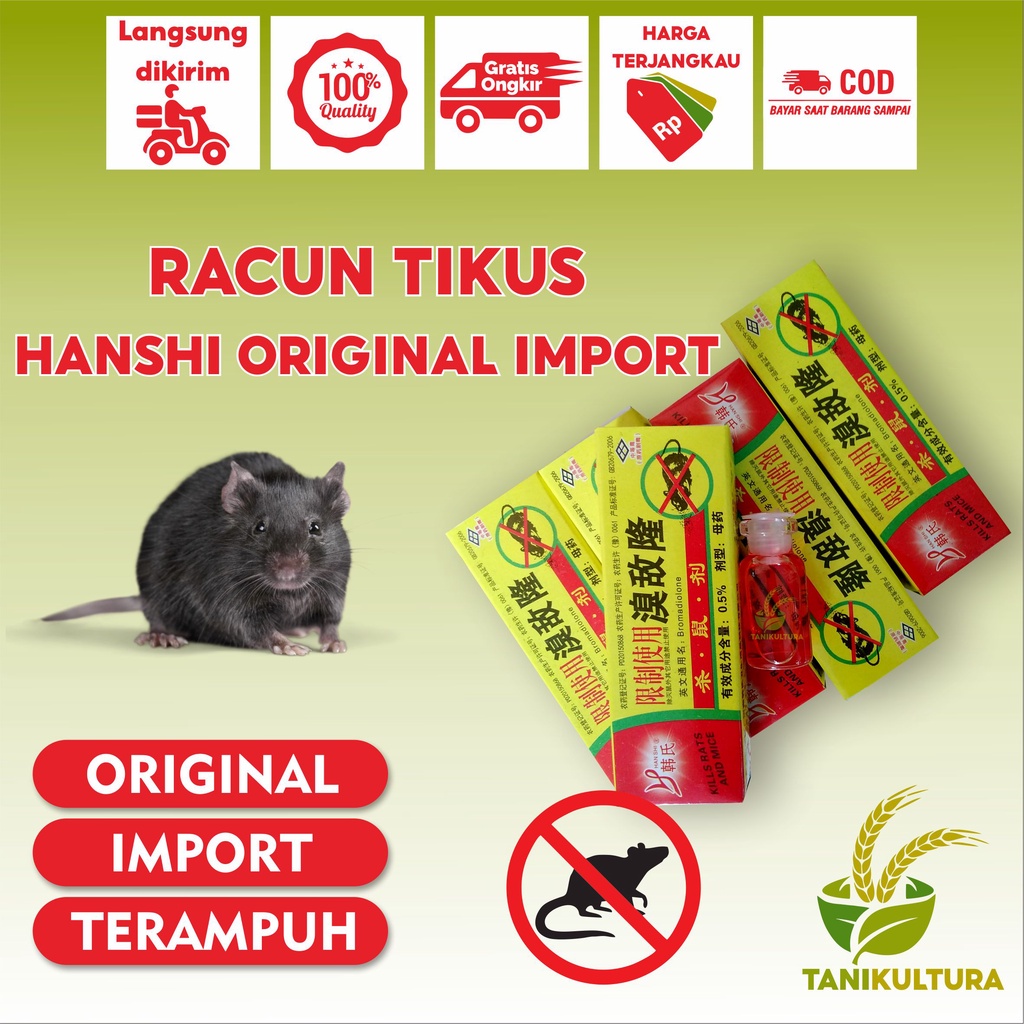 Racun Tikus Cair Hansin Ampuh Mati Kering Tidak Bau Obat Tikus Sawah Original