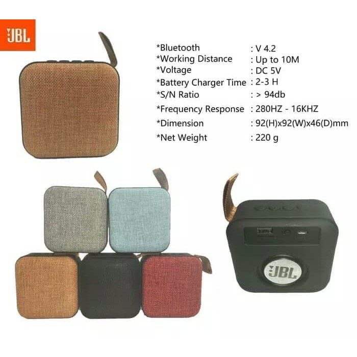 SPEAKER JBL T5 WIRELESS PORTABLE BLUETOOTH USB AUX SD CARD