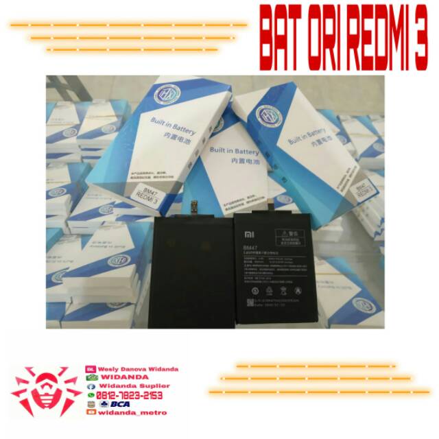 BATERAI ORI XIAOMI REDMI 3