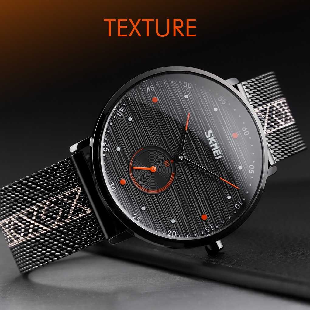 Jam Tangan Pria Analog Milanese Stainless Original SKMEI 9218CS-1