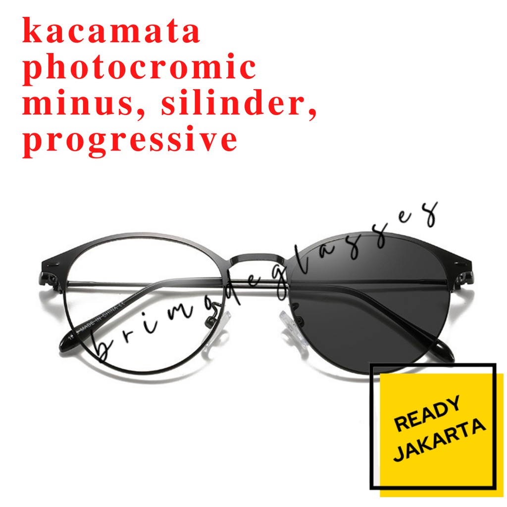 KACAMATA MINUS PROGRESIF LENSA PHOTOCROMIC MINUS SILINDER MODEL 4