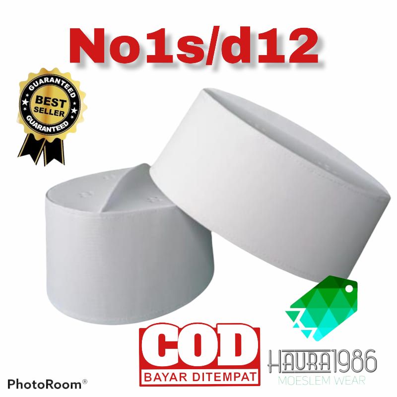 Peci Putih Polos/ Kopiah Haji /Peci Assagofah /kain keras