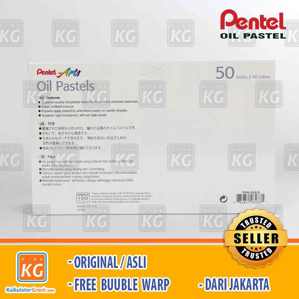 Pentel Oil Pastels 50 Warna - Kreativitas Anak Pentel PHN 50 Krayon Pentel Regular Stick