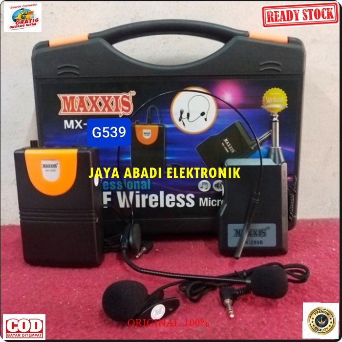 G539 ORIGINAL MIC WIRELESS SINGLE UHF HEADSET BANDO KLIP CLIP ON MIK WIRELESS MIKROPON MIKROPHONE SOUNDBEST MICROPHONE KARAOKE VOKAL VOCAL ARTIS PROFESIONAL PRO SOUND BEST SISTEM AUDIO PANGGUNG LEGENDARY DYNAMIC PENGERAS SUARA HIFI  SENSITIF MC PIDATO SEM