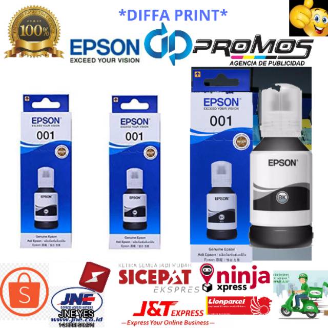 Tinta Printer Epson 001 Black Color Ink Original