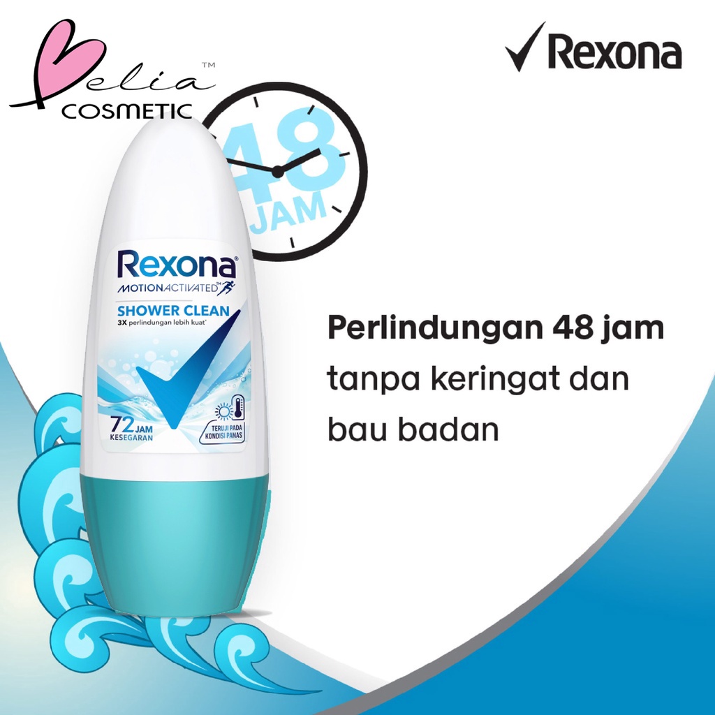 ❤ BELIA ❤ REXONA Deodorant Roll On Penghilang Bau Badan | Women | Men (✔BPOM)