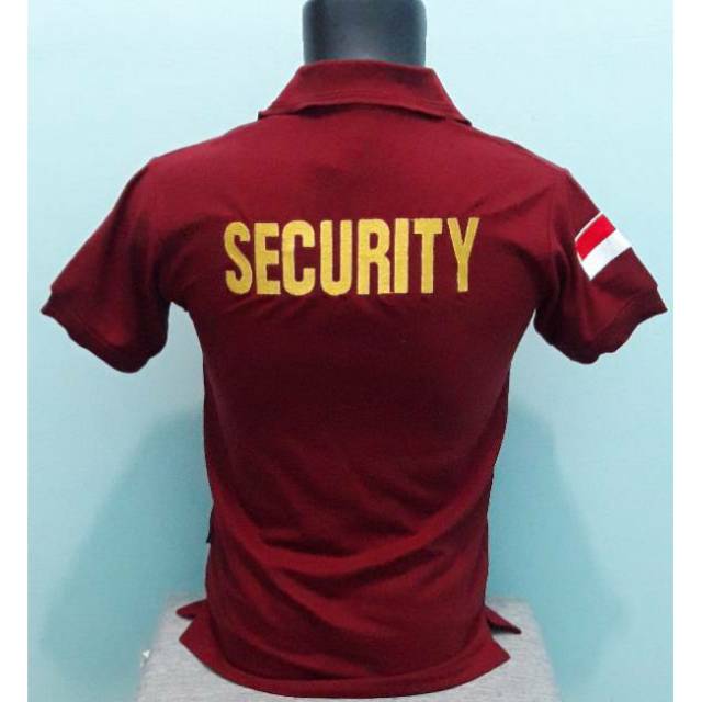 KAOS SECURITY TURN BACK CRIME MERAH MAROON - KAOS TBC SECURITY MERAH MAROON FULL BORDIR