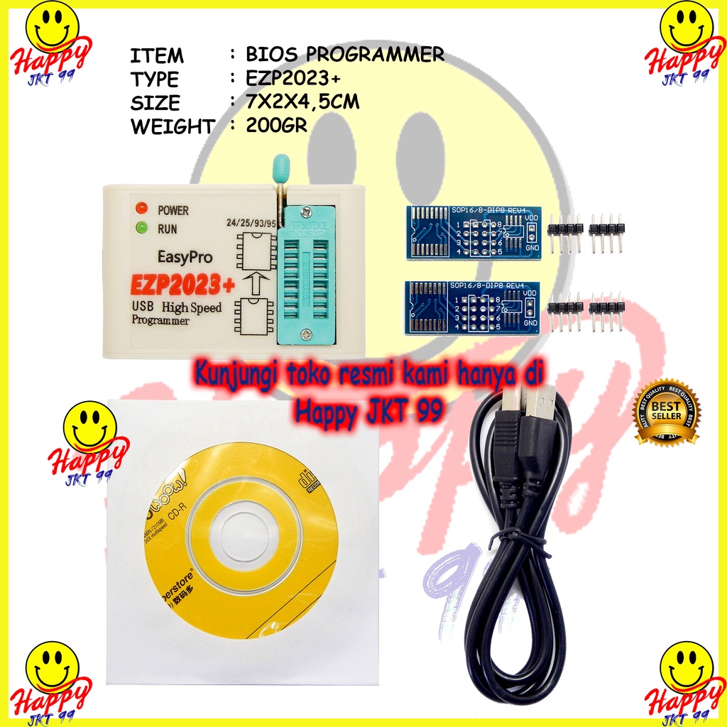 [ HAPPY JKT 99 ] ALAT FLASH BIOS PROGRAMMER EZP2023+ EZP2023 EZP 2023+ 2023 ORIGINAL