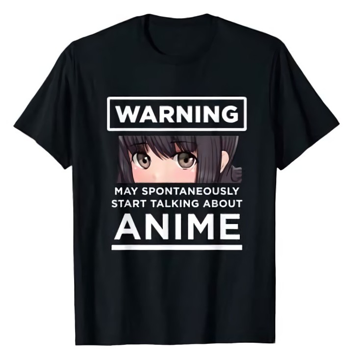 Tshirt Warning Kawaii Eyes Girl Anime Kirei