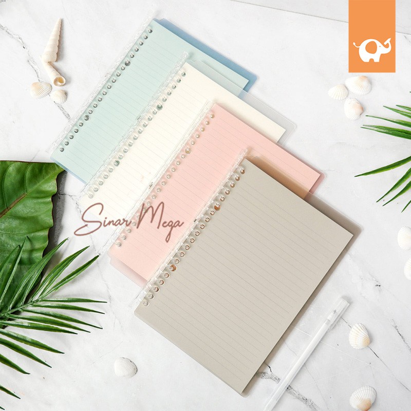 

Slim File Binder Loose Leaf Buku NOTEBOOK Spiral B5 20 Lembar Ruled