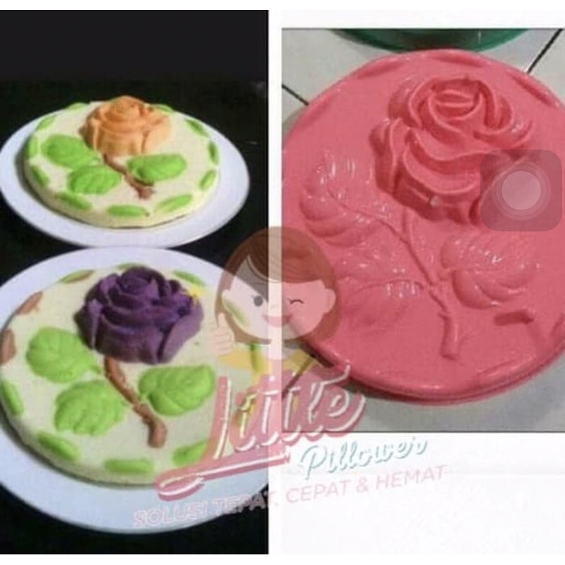 Cetakan Puding Mawar Tangkai/Cetakan Kue Bolu Kukus Mawar/Cetakan Nasi