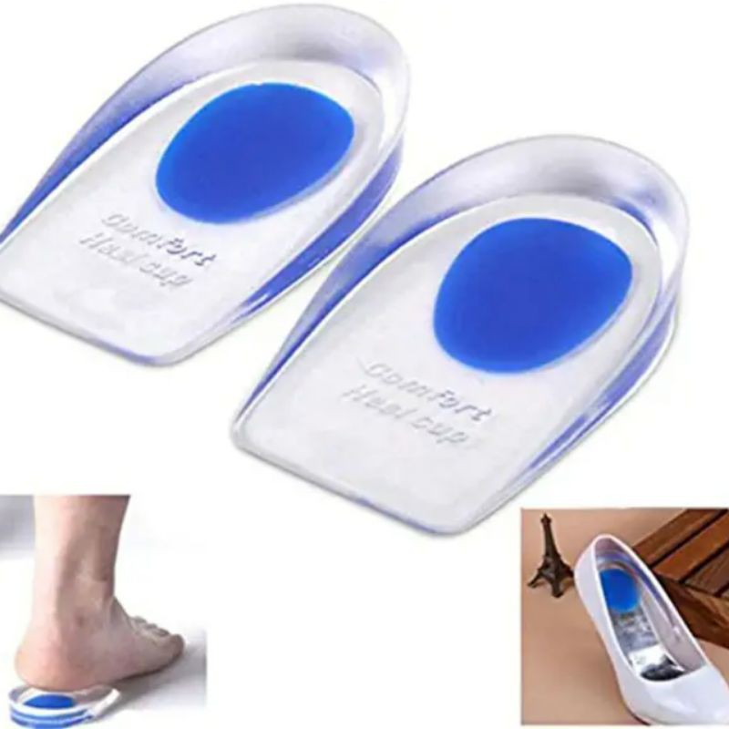 Insole Sepatu Insular Alas Kaki Sol Sepatu Soft Silicone Gel Half Heel Man - J123