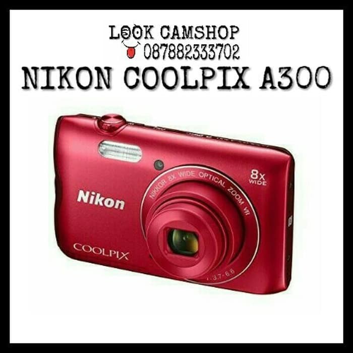 KAMERA DIGITAL CAMERA NIKON COOLPIX A300 NIKON A 300 RED MERAH