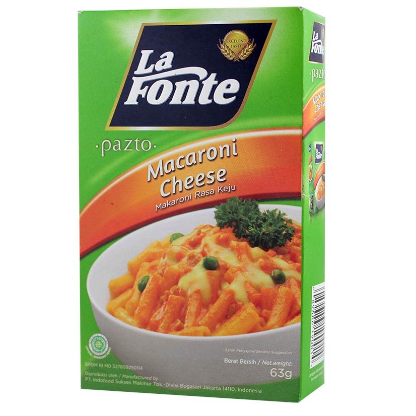 

La fonte Pronto Macaroni With Cheese/Keju 63 gr