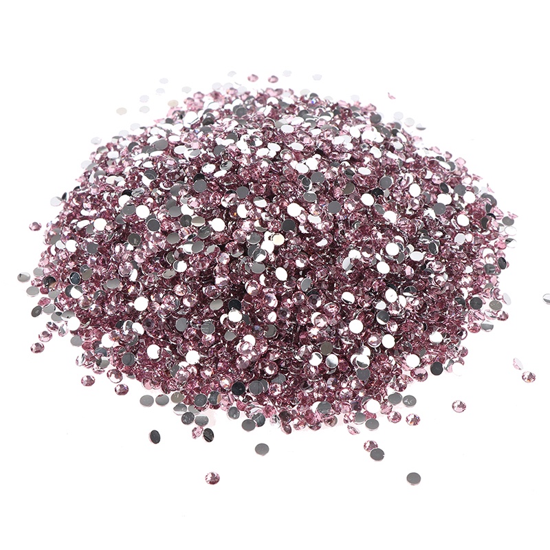 # Kaos T-Shirt Wanita Lengan Pendek Motif Print #10000pcs Kristal Jelly Berlian Imitasi 3MM Untuk Dekorasi Kuku