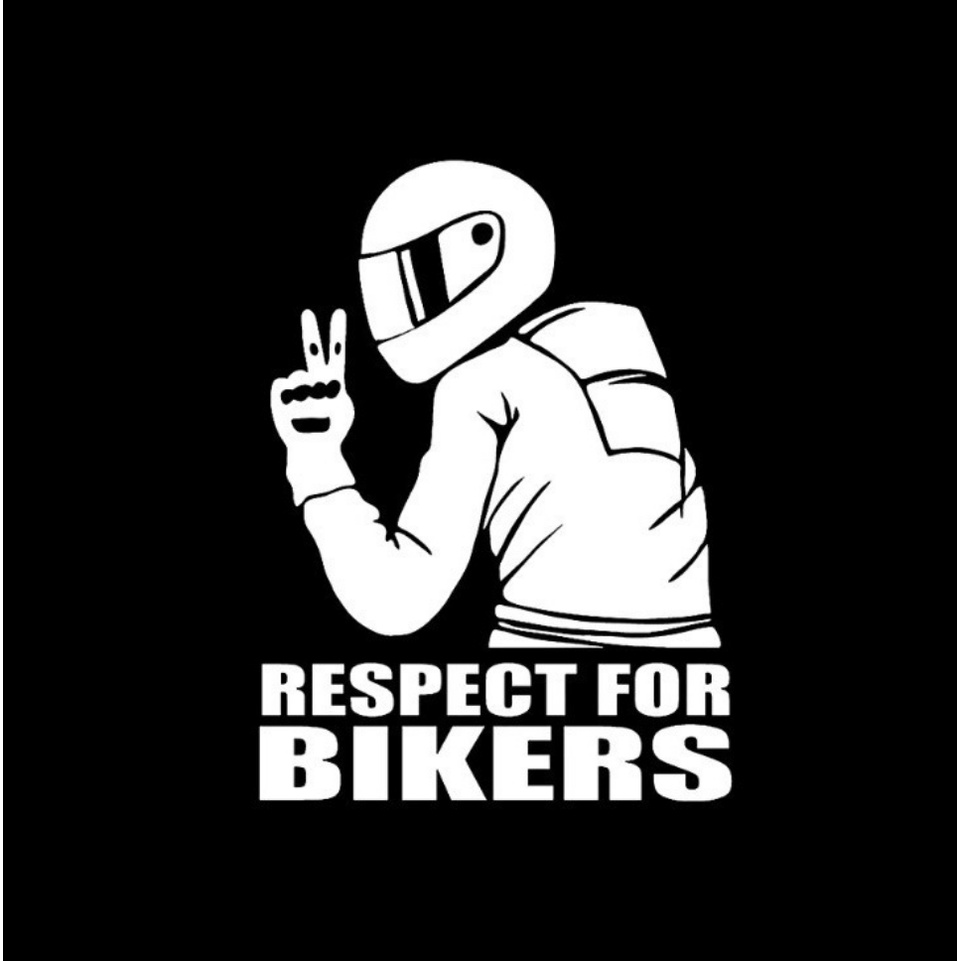 Stiker Mobil Motor Respect To Biker