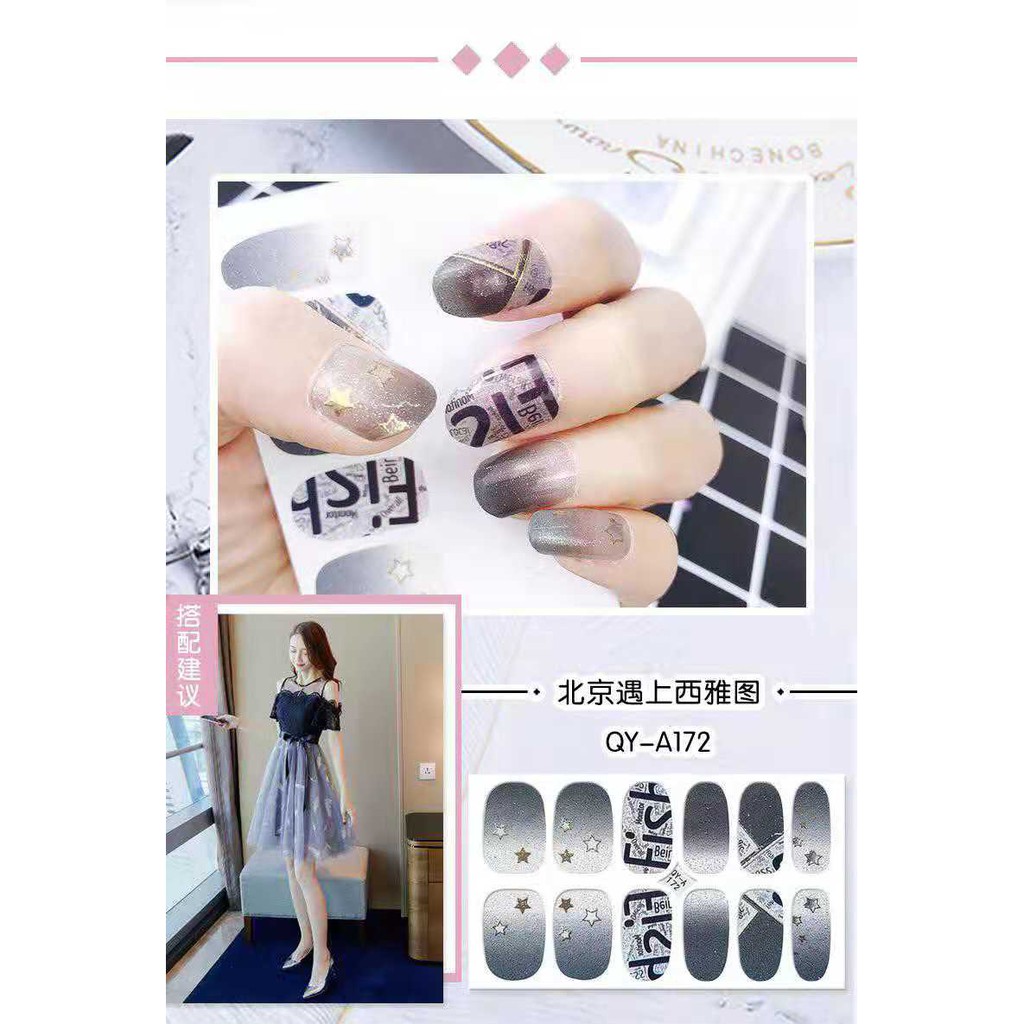 BS891 STIKER KUKU/TEMPELAN KUKU FULL COVER NAIL STICKER