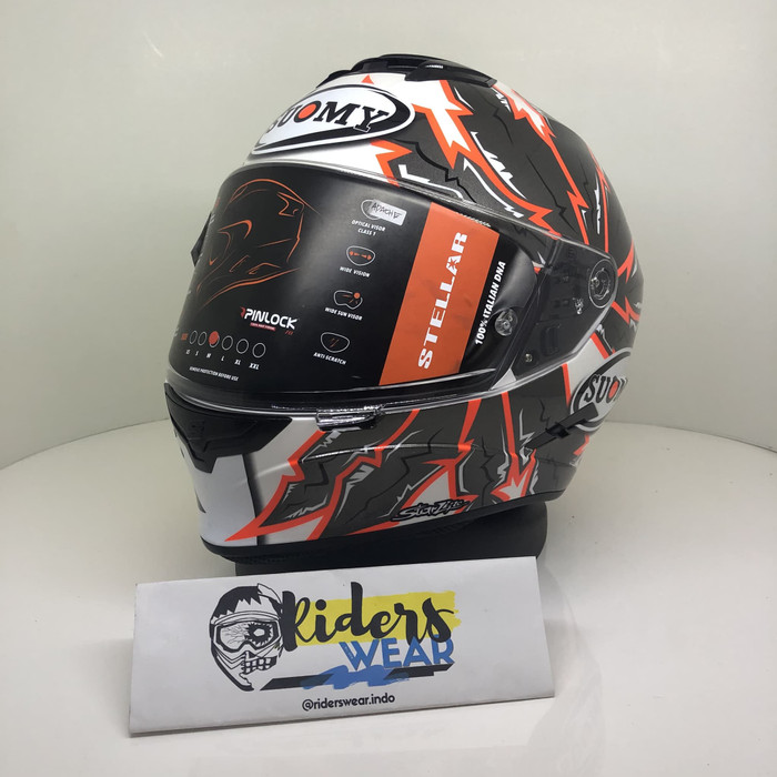 Jual Suomy Stelar Apache Full Face, Double Visor, pin lock, helmet