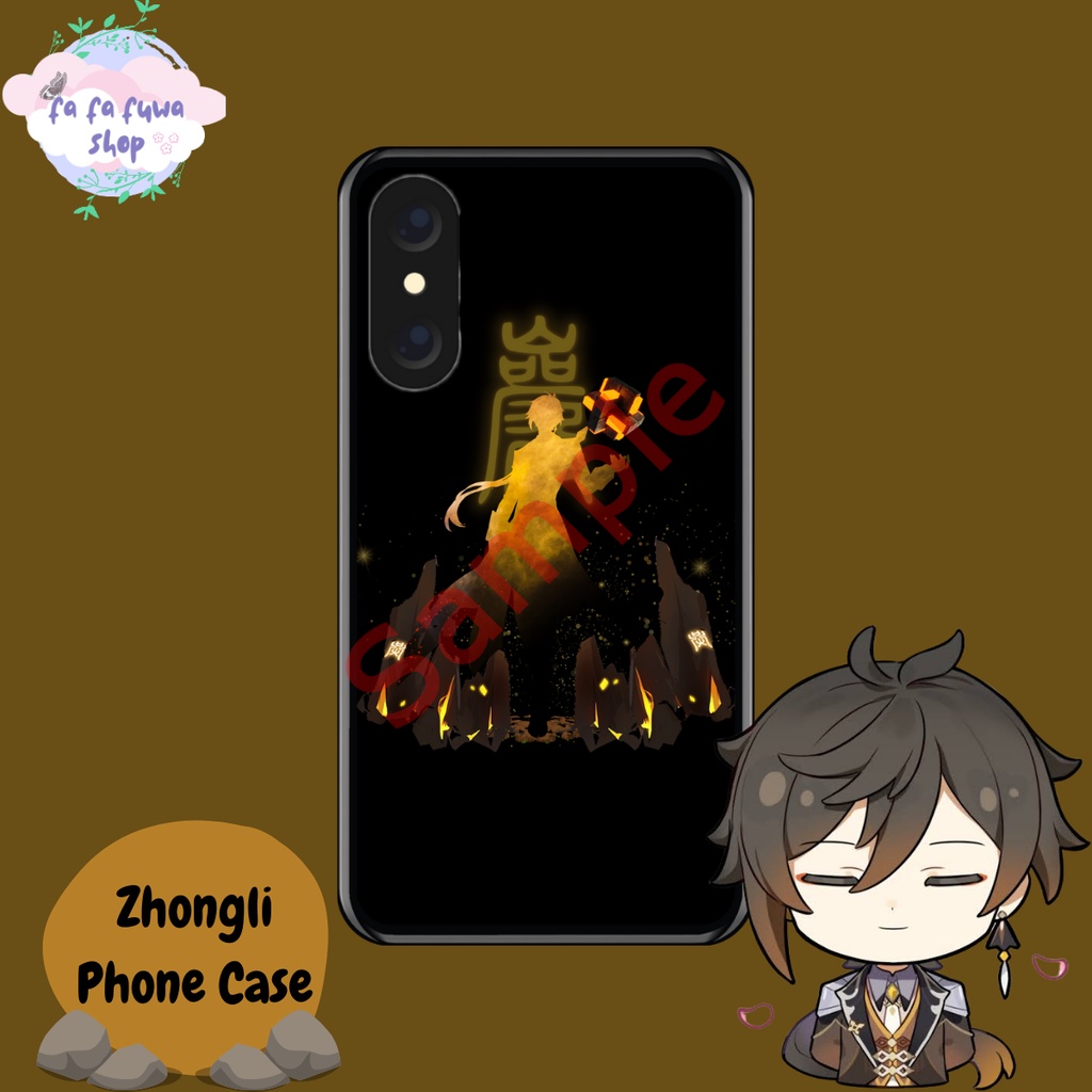 Phone Case/Casing Handphone HP Genshin Impact Zhongli & Geo Vision Morax (All type HP; Samsung Iphon