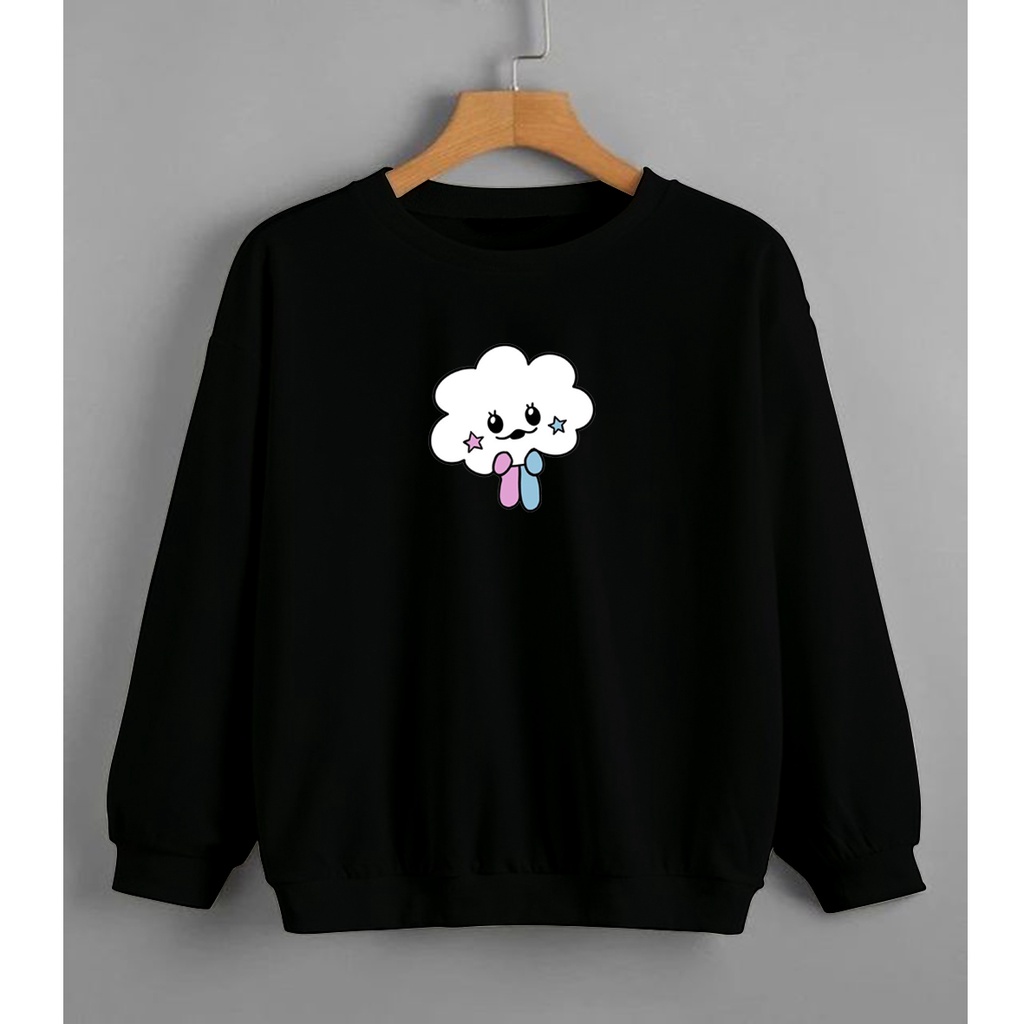 CALVIERO SHOP - BAJU SWEATER WANITA ATASAN CLOUD CUTE SWEATER DEWASA BRAND ANIME SWEATER HODDIE FASHION CITAYEM SCBD FASHION WEEK FASHION VIRAL TIKTOK