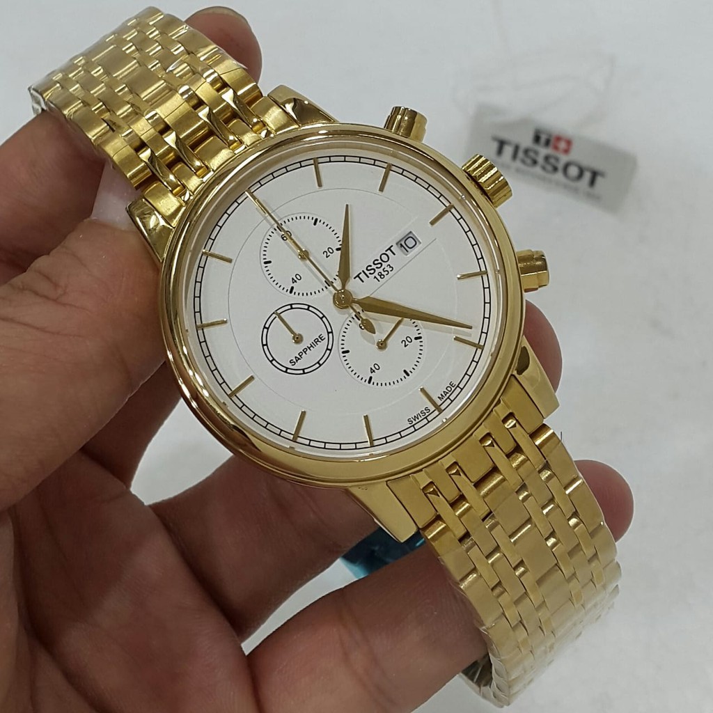 Jam Tangan Pria T-sot Krono Aktif Strap Rantai Stainless Steel