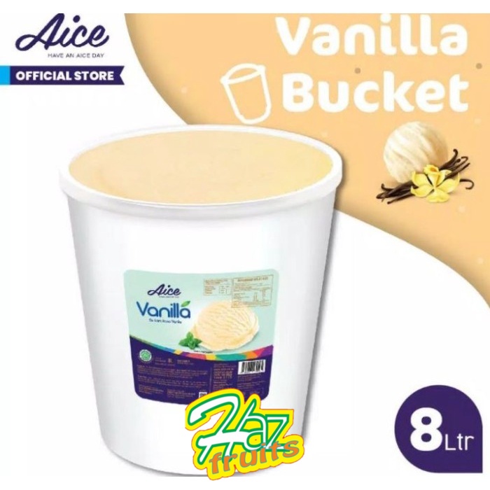 

AICE Vanilla Bucket Ice Cream Es Krim Ember 8L Eskrim