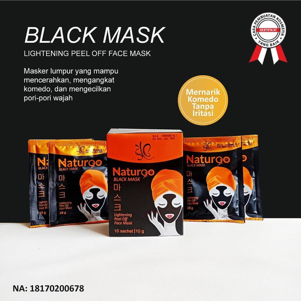 [ 1 box ] SYB Masker Lumpur Naturgo ORI BPOM Masker Naturgo SYB Naturgo Black Mask SYB Masker Wajah