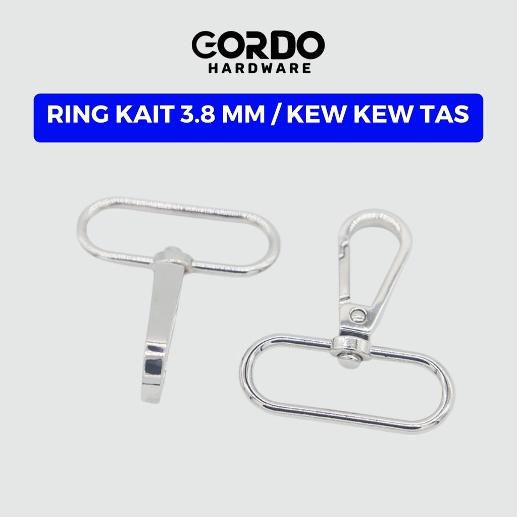 Ring Kait 3.8 CM  Nikel Kew -Kew Kait tas Aksesoris