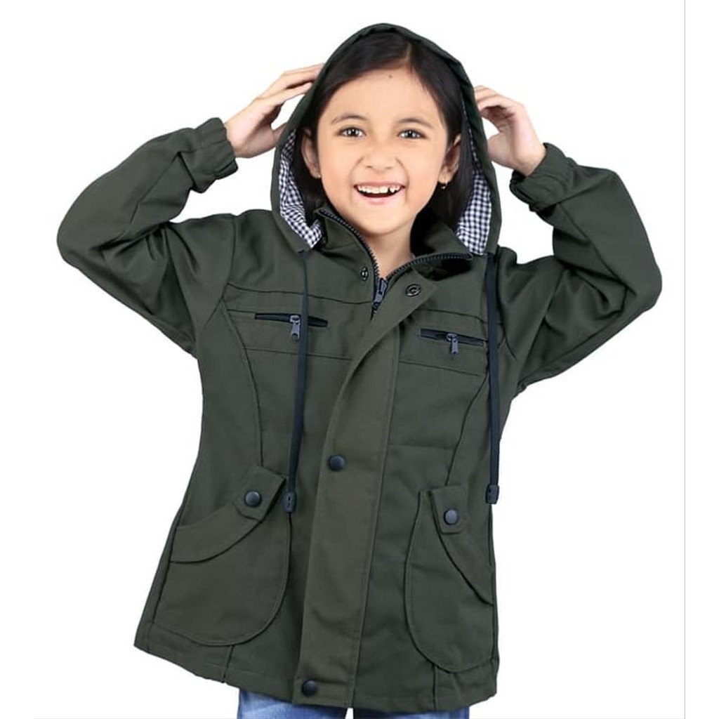 JAKET PARKA BABY CANVAS ANAK CEWE