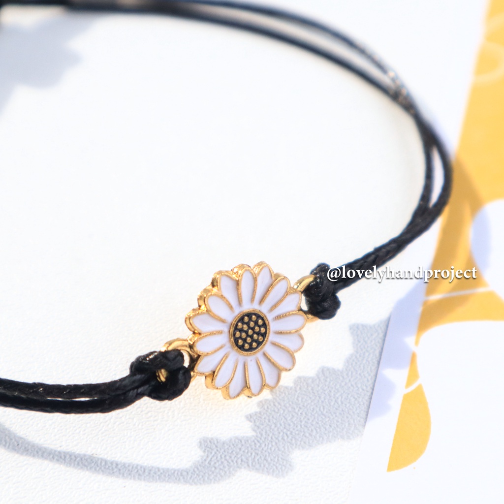 GELANG SUNFLOWER PREMIUM / SUNFLOWER BRACELET HIGH QUALITY HAECHAN NCT DREAM BAHAN TALI KOREA ANTI AIR