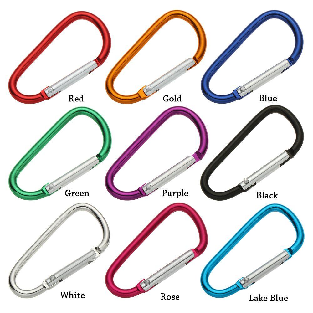 Suyo1 /5 /10Pcs Tombol Panjat Kualitas Tinggi Peralatan Multicolor Aluminium Alloy Carabiner