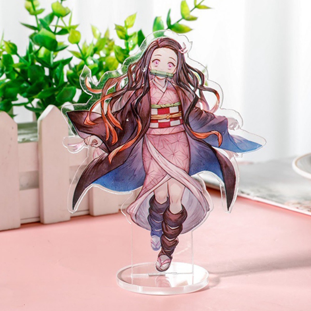 Needway  Zenitsu Acrylic Stand Inosuke Desktop Stand Anime Demon Slayer Kamado Kimetsu No Yaiba Tanjirou Nezuko Action Figures Giyuu Stand Plates