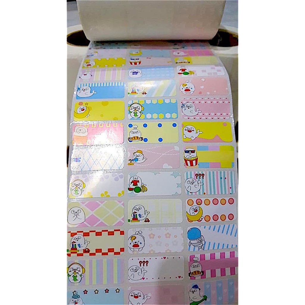 

label nama waterproof / stiker anti air Motif Seagul