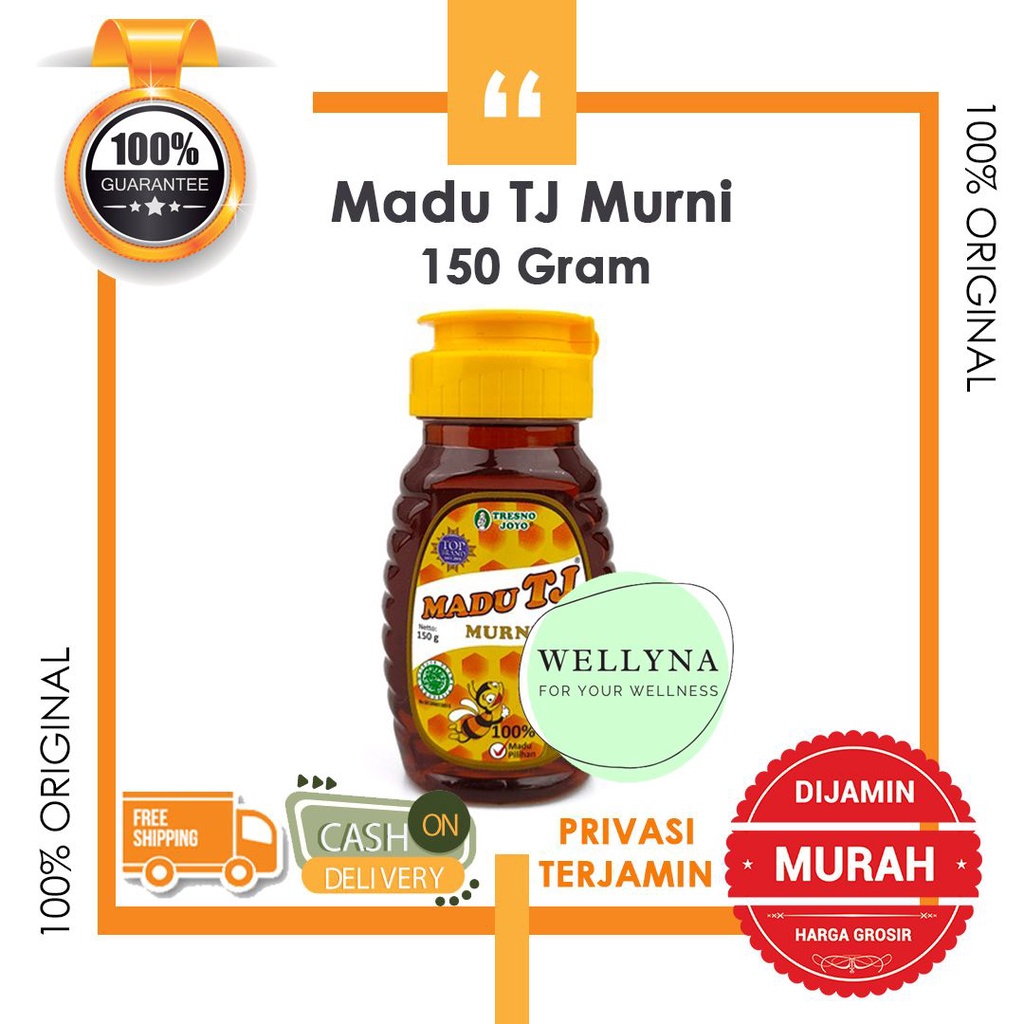 

☘️Wellyna☘️ Madu TJ Tresnojoyo 150 gr - Madu Asli 100% Madu TJ Murni & Kurma