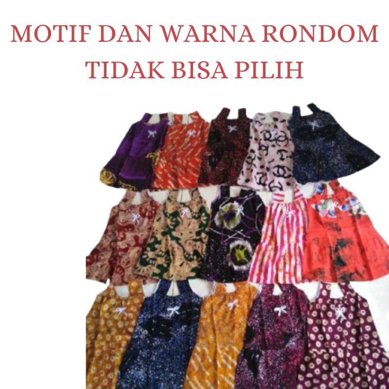 Daster anak motif rondom dan warna rondom