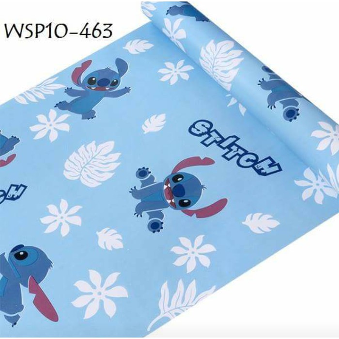  WALLPAPER  DINDING  MOTIF KARTUN LILO STITCH  10METER 