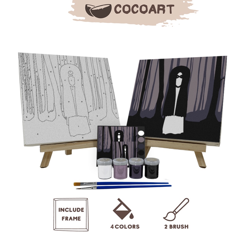

Paint By Number Kit [ Kunti ] - Cocoart.id I Kanvas 20 x 20 cm